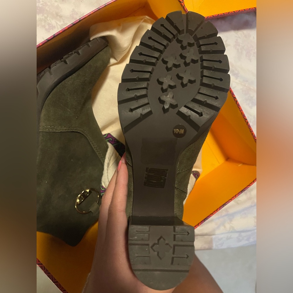 Tory Burch Olive Ankle Boots